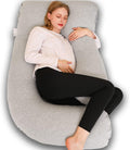 U-Shaped Full Body Pregnancy Pillow - 58 Inch Cooling Maternity Pillow for Comfortable Sleep During Pregnancy