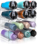 Water Bottle Organizer 4 Tier Large Compartment Water Bottle Holder