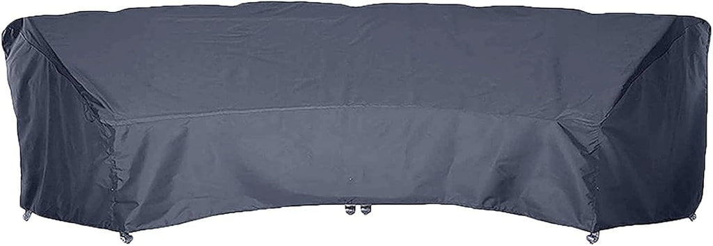 Curved Sofa Cover Outdoor Furniture Covers Waterproof Curved Furniture Cover Heavy Duty Patio Furniture Covers Extra Large U Shaped Sectional Furniture Cover for Winter Lawn Garden