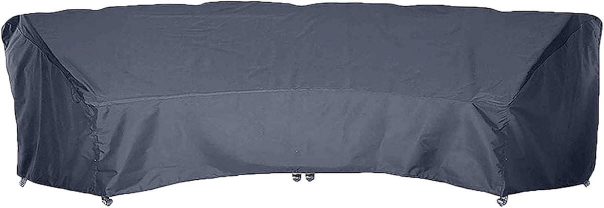 Curved Sofa Cover Outdoor Furniture Covers Waterproof Curved Furniture Cover Heavy Duty Patio Furniture Covers Extra Large U Shaped Sectional Furniture Cover for Winter Lawn Garden